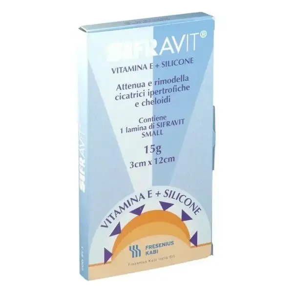 Placca In Silicone con Vitamina E Sifravit Dimensioni 3x12cm.