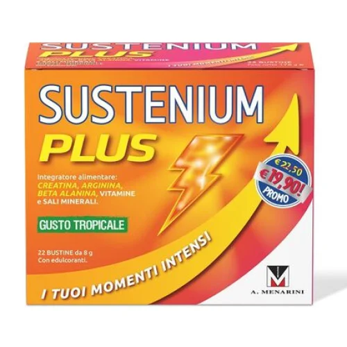 Sustenium Plus Gusto Tropicale 22 Bustine - Integratore contro la fatica e la stanchezza