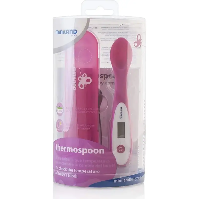 Miniland Thermospoon - cucchiaino con termometro rosa